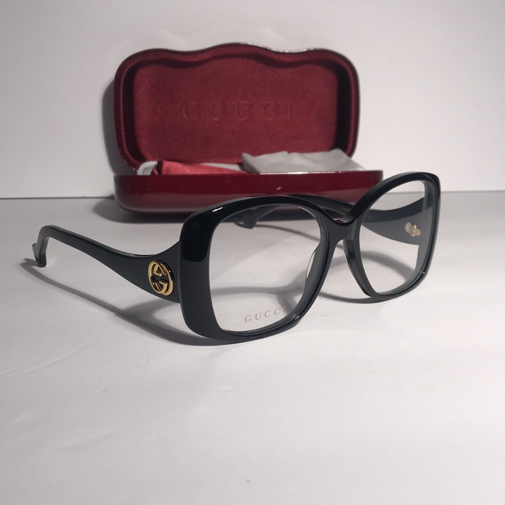 New Authentic Gucci GG1236o Black Women's Glasses - Picture 3 of 13